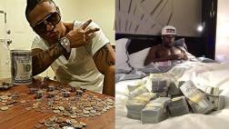 Jonathan Maicelo posó junto a su 'dinero' a lo Floyd Mayweather