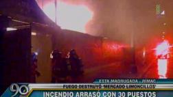 Rímac: incendio destruyó 30 puestos de mercado “Limoncillo”