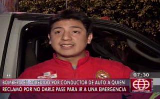 La Molina: bombero agredido por sujetos que no le dieron pase