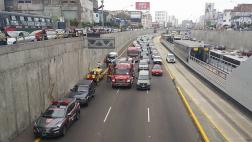Cuádruple choque generó congestión vehicular en la Vía Expresa