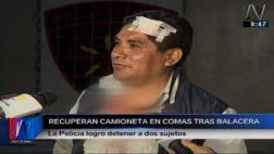 Comas: caen con camioneta robada tras persecución y balacera