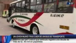 Joven de 20 años murió tras caer de bus en Av. Universitaria