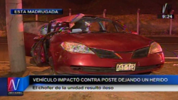 Costa Verde: auto que iba a velocidad se estrelló contra poste
