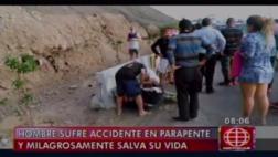 Costa Verde: hacía parapente, cayó unos 70 metros y sobrevivió