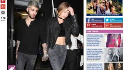 Gigi Hadid y Zayn Malik no ocultan más su relación