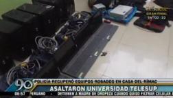 Policía recuperó equipos de cómputo robados a universidad