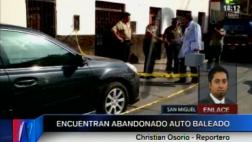 San Miguel: hallan baleado el auto usado en asalto a cambistas