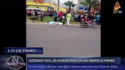 SMP: peatón murió arrollado en choque en Av. Universitaria