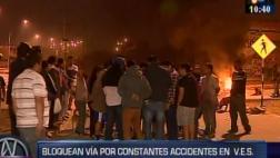 VES: bloquearon vías para protestar por accidentes de tránsito