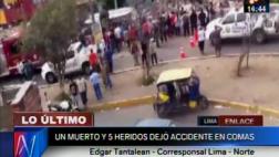 Choque y vuelco de camión recolector de basura dejó un muerto