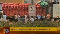 Más de 100 camiones de cebollas varados en el Mercado Mayorista