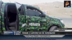 Con atuendos de serenos roban camionetas de seguridad ciudadana