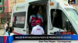 Huaura: masiva intoxicación en fiesta de promoción inicial
