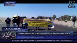 Tacna: transportistas de carga pesada protestan contra Sunat