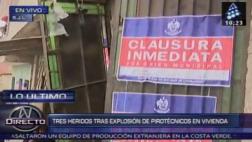 SJL: explosión de pirotécnicos en almacén ilegal dejó 3 heridos