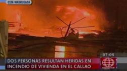Callao: incendio dejó dos heridos y tres familias sin hogar