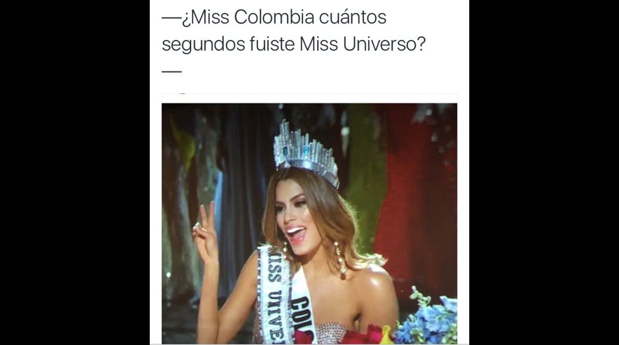 Miss Universo: memes se burlaron del error en el certamen