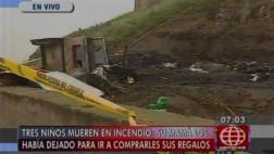 Pachacámac: tres niños mueren en incendio por vela encendida