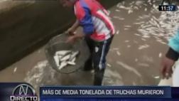 Media tonelada de truchas murió por incremento de caudal de río