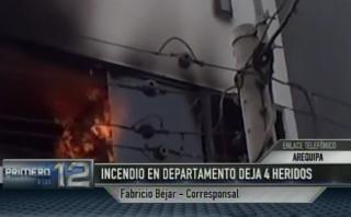 Arequipa: 4 heridos por incendio ocasionado por luces navideñas