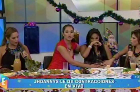 Johany Vegas tuvo contracciones durante programa televisivo