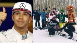 Facebook: Lewis Hamilton envía saludo desde pista de snowboard