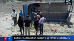 Niña de 7 años y su padre mueren tras choque de su motocicleta