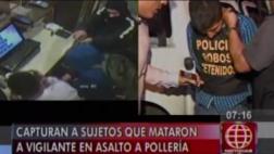 Capturan a presunto asesino de vigilante de pollería en Comas