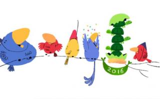 Google presentó doodle "sorpresa" por el Año Nuevo 2016