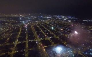 Dron registró increíbles imágenes de Lima en Año Nuevo [VIDEO]