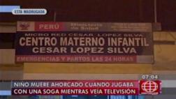 VES: niño murió ahorcado tras jugar con pasador de zapatilla