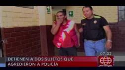 SMP: dos detenidos por agredir a policías durante intervención