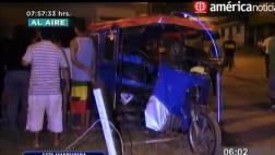 Joven madre que iba en mototaxi murió tras choque con auto