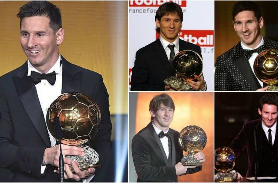 Lionel Messi y los cinco Balones de Oro que ganó en su carrera