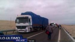 Tacna: transportistas chilenos bloquean vía en frontera