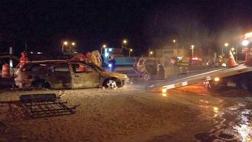 Huaura: cuatro heridos deja choque e incendio de dos autos