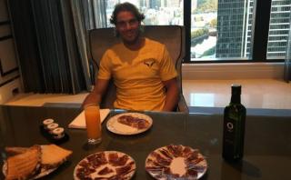 Rafael Nadal y un suculento desayuno antes del Australian Open