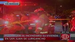 SJL: mujer de 63 años murió carbonizada en incendio