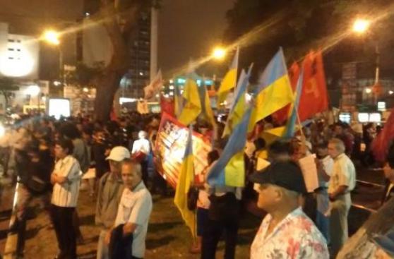 Cientos de personas marcharon contra el TPP en Lima