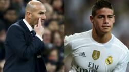 Zinedine Zidane habló sobre la suplencia de James Rodríguez