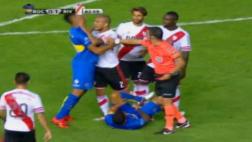 Boca-River: la agresión a Tevez que acabó en tremenda gresca