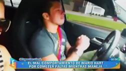Mario Hart desata ira en redes por manejar auto sin usar manos