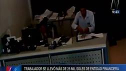 Madre de Dios: trabajador robó S/25 mil de entidad financiera