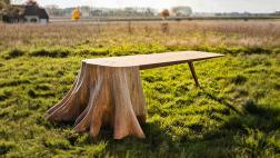 Cómo un tronco puede convertirse en una increíble mesa