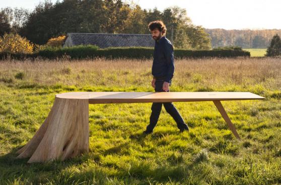 Cómo un tronco puede convertirse en una increíble mesa