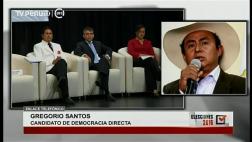 Gregorio Santos participó en debate presidencial desde prisión