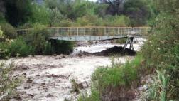 Crecida de río Ubinas destruyó tres puentes en Moquegua
