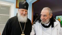 Fidel Castro reaparece junto al patriarca ruso Kirill