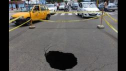 Trujillo: otro forado se formó en pista del centro de la ciudad