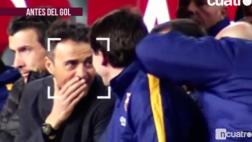Así reaccionó Luis Enrique con el penal entre Messi y Suárez